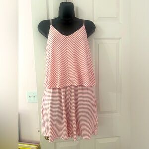 New with tags pretty pink and white striped romper by Culture Code size small